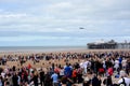 A Vulcan bomber over Blackpool pier