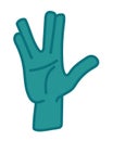 vulcan gesture illustration