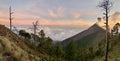 Volcano Guatemala Fuego Acatenango sunset nature Royalty Free Stock Photo