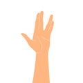 Vulcan salute gesture. Live long and prosper hand sign Royalty Free Stock Photo