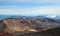 Vulcanic area, high up in the mountain, beautiful landscape with vulcano crater and lakes