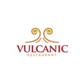 Vulcanic Restaurant Logo Outline