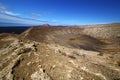 Vulcanic timanfaya rock stone in los volcanes lanzarote spain