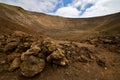 Vulcanic timanfaya rock stone sky hill and summer in los volca