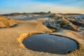 Vulcanii noroiosi Mud Volcanoes Romania lanscape sunset rocky dry landmark