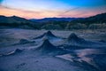 Vulcanii noroiosi Mud Volcanoes Romania lanscape sunset rocky dry landmark