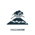 Vulcanism icon. Monochrome simple icon for templates, web design and infographics Royalty Free Stock Photo