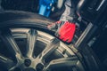 Vulcanizer Car Tire Replacement Royalty Free Stock Photo