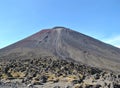 Vulcano with crater on the Tongariro Alpine Crossing Trail, known from Lord of the rings