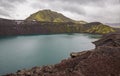 Vulcano crater with water in Iceland