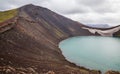 Vulcano crater with water in Iceland