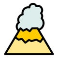 Vulcano icon vector flat