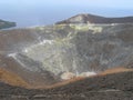 Crater of Mount Vulcano, Aeolian Islands in the Tyrrhenian Sea Royalty Free Stock Photo