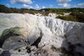 Vulcano mud hole in a Crater hot steam Royalty Free Stock Photo