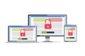 Vulnerability search. SEO optimization,web analytics, programmin Royalty Free Stock Photo