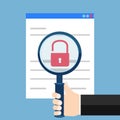 Vulnerability search. SEO optimization,web analytics, programmin Royalty Free Stock Photo