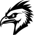 Vulture - black and white isolated icon - vector illustration Royalty Free Stock Photo