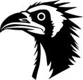 Vulture - black and white vector illustration Royalty Free Stock Photo