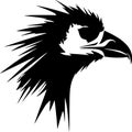 Vulture - black and white vector illustration Royalty Free Stock Photo