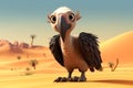 Vulture desert bird. Generate Ai Royalty Free Stock Photo