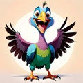 Vulture hawk condor comical cartoon bird funny