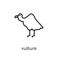 Vulture icon. Trendy modern flat linear vector Vulture icon on w Royalty Free Stock Photo