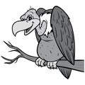 Vulture Illustration Royalty Free Stock Photo