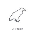 Vulture linear icon. Modern outline Vulture logo concept on whit