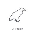 Vulture linear icon. Modern outline Vulture logo concept on whit Royalty Free Stock Photo