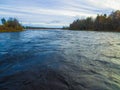 Vuoksi River closeup and forest