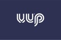 VUP Creative Unique Modern Letter Logo Design. Elegant Monogram Logo Design with Decorative Elements and Typography Royalty Free Stock Photo