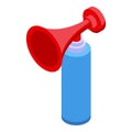 Vuvuzela balloon icon isometric vector. Soccer horn Royalty Free Stock Photo