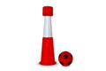 Vuvuzela red alternating white cheer football support trumpet fans