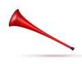 Vuvuzela trumpet football fan. Soccer vector sport play fan symbol with vuvuzela or trumpet design