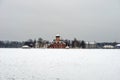 Lake Vvedenskoe on a winter day