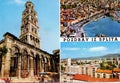 Vintage post card from split, croatia