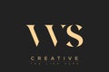 VVS abstract letter logo design Royalty Free Stock Photo