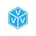 VVV letter logo design on black background. VVV creative initials letter logo concept. VVV letter design Royalty Free Stock Photo