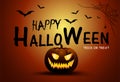 Happy Halloween poster design. jack o lantern Royalty Free Stock Photo