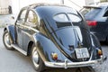 VW antique car two rear windows, divided backwindow Royalty Free Stock Photo