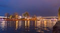 VW Autostadt at night. Wolfsburg, Germany Royalty Free Stock Photo