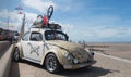 VW Beetle at a car show by the beach Royalty Free Stock Photo