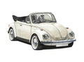 VW Beetle Convertible 1970s Royalty Free Stock Photo