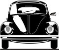 VW beetle front view Royalty Free Stock Photo