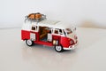 Vw bus in playmobil toy vintage volkswagen campervan from germany Royalty Free Stock Photo