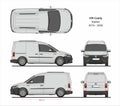 VW Caddy Kasten Cargo Van 2015-present Royalty Free Stock Photo