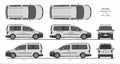 VW Caddy Passenger Van L1+L2 2015-present Royalty Free Stock Photo