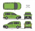 VW Caddy Starline Passenger Van 2015-present Royalty Free Stock Photo