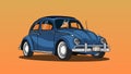 Vw cars flat illustration design Royalty Free Stock Photo