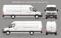 VW Crafter Extra Long Delivery Van Blueprint
